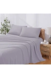Modern Threads Solid 4-piece Microfiber Sheet Set In Purple