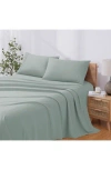 Modern Threads Solid 4-piece Microfiber Sheet Set In Green