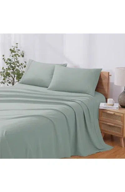 Modern Threads Solid 4-piece Microfiber Sheet Set In Green