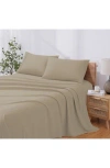Modern Threads Solid 4-piece Microfiber Sheet Set In Brown