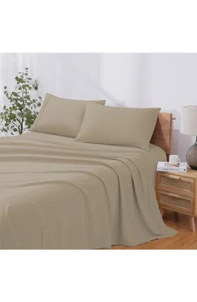 Modern Threads Solid 4-piece Microfiber Sheet Set In Brown