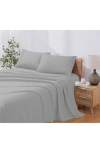 Modern Threads Solid 4-piece Microfiber Sheet Set In Vapor Blue