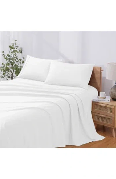 Modern Threads Solid 4-piece Microfiber Sheet Set In White