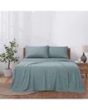 Modern Threads Solid Easy Care Microfiber Sheet Set In Blue