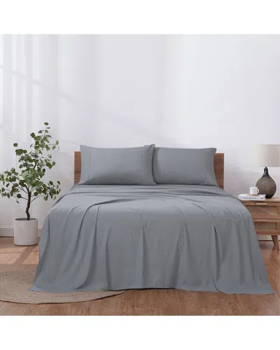 Modern Threads Solid Easy Care Microfiber Sheet Set In Gray