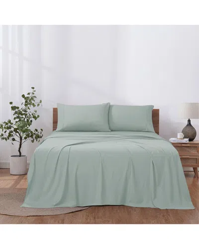 Modern Threads Solid Easy Care Microfiber Sheet Set In Green
