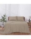 Modern Threads Solid Easy Care Microfiber Sheet Set In Brown