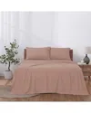Modern Threads Solid Easy Care Microfiber Sheet Set In Pink