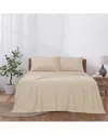 Modern Threads Solid Easy Care Microfiber Sheet Set In Neutral