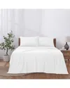 Modern Threads Soft Microfiber Solid Sheets - Luxurious Microfiber Bed Sheets - Includes Flat Sheet, In White