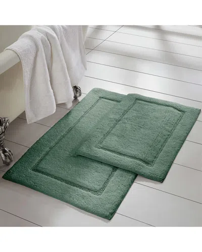 Modern Threads Solid Loop Bath Mats In Green