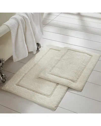 Modern Threads Solid Loop Bath Mats In White