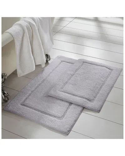 Modern Threads Solid Loop With Non-slip Backing Bath Mat Set