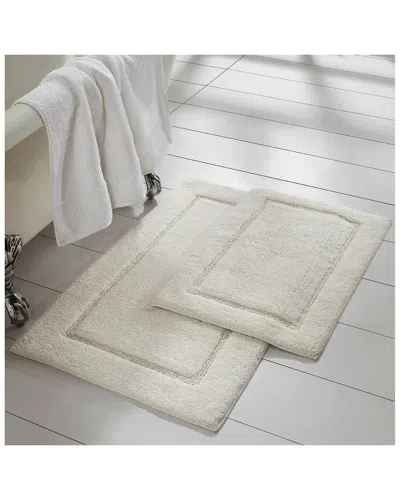 Modern Threads Solid Loop With Non-slip Backing Bath Mat Set In Neutral