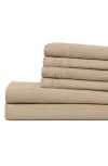 Modern Threads Solid Microfiber Deep Pocket 6-piece Sheet Set In Cream
