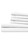 Modern Threads Solid Microfiber Deep Pocket 6-piece Sheet Set In White
