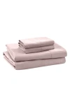 Modern Threads Solid Microfiber Sheet Set In Cameo Rose
