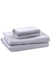 Modern Threads Solid Easy Care Microfiber Sheet Set In Purple