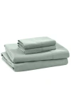 Modern Threads Solid Easy Care Microfiber Sheet Set In Grey