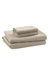Modern Threads Solid Microfiber Sheet Set In Taupe