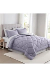 Modern Threads Solid Reversible 7-piece Comforter Set In Amethyst