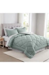 Modern Threads Solid Reversible 7-piece Comforter Set In Dusty Sage