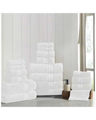 Modern Threads Tf Dnu  18 Piece Spunloft Towel Set In White