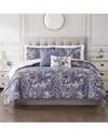 Modern Threads 5-piece Printed Thea Comforter Set In Blue