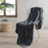 Modern Threads Farrah Acrylic Fur Throw In Charcoal