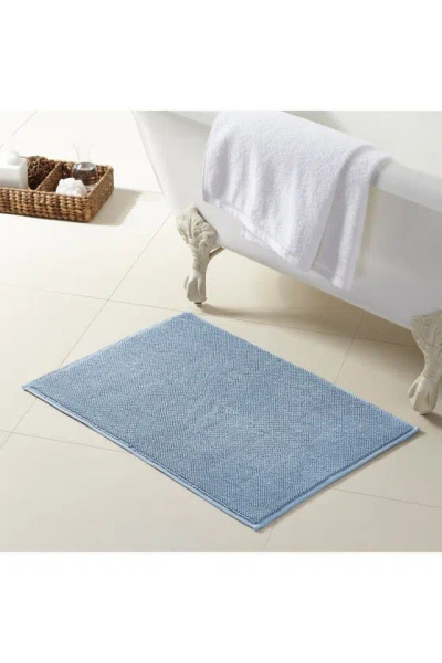 Modern Threads Turkish Cotton Reversible Bath Rug In Blue