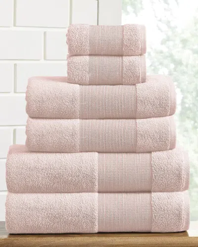 Modern Threads Tv Dnu  6pc Air Cloud Towel Set In Pink