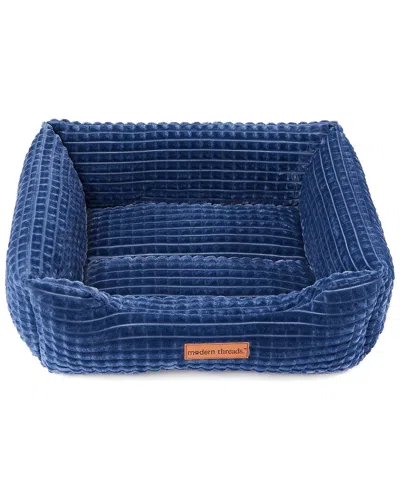 Modern Threads Ultra Soft Plush Pet Bed For Small & Medium Dogs In Blue