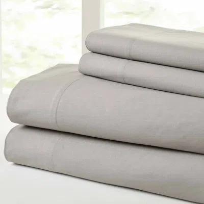 Modern Threads Vintage 144 Thread Count 100% Cotton Sheet Set In Platinum