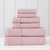 Modern Threads Waffle Rib 6-piece Towel Set In Petal