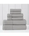 Modern Threads Waffle Rib 6-piece Towel Set In Oyster