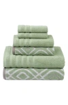 Modern Threads Yard Dyed Towel 6-piece Set In Green