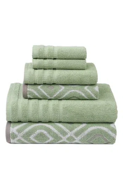 Modern Threads Yard Dyed Towel 6-piece Set In Green