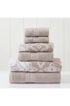 Modern Threads Yarn Dyed Jacquard/solid Towel 6-piece Set In Fawn