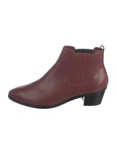 Pre-owned Modern Vice Leather Chelsea Boots In Burgundy