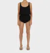 MODERN WEAVING PARCHMENT POPLIN BODYSUIT IN BLACK