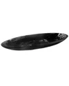 Modern Wick Oval Tray-black Swirl
