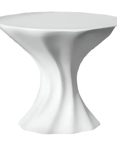 Modern Wick Scallop Cake Stand -solid White