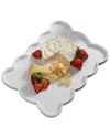 Modern Wick Scallop Cheese Board-solid White