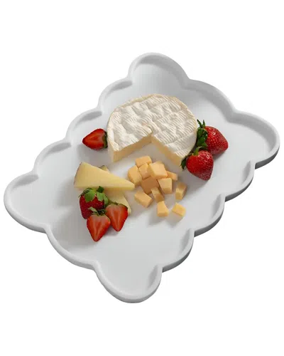 Modern Wick Scallop Cheese Board-solid White