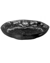 Modern Wick Wavy Large Bowl-black Swirl