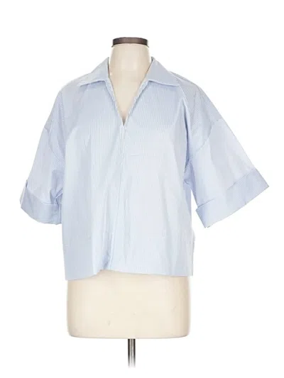 Pre-owned Modern Works 3/4 Sleeve Blouse In Blue