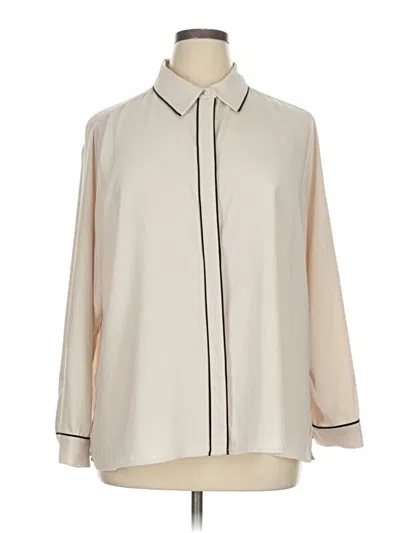 Pre-owned Modern Works 3/4 Sleeve Blouse In Ivory