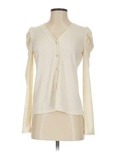 Pre-owned Modern Works Cardigan Sweater In White