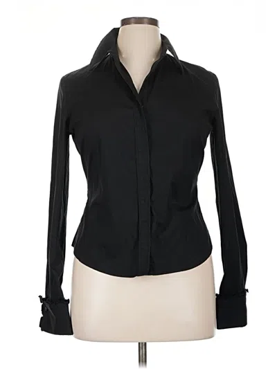 Pre-owned Modern Works Long Sleeve Blouse In Black