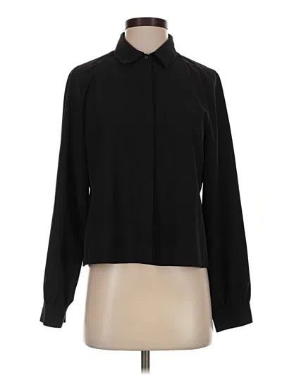 Pre-owned Modern Works Long Sleeve Blouse In Black